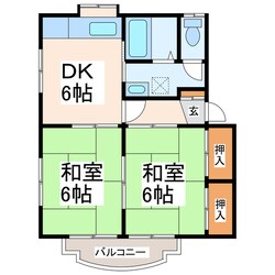 コーポラスたかき２の物件間取画像